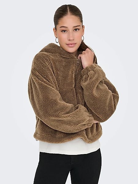 ONLY Fleecejacke "ONLSIENA TEDDY ANORAK LIFE CC OTW" mit Kapuze günstig online kaufen