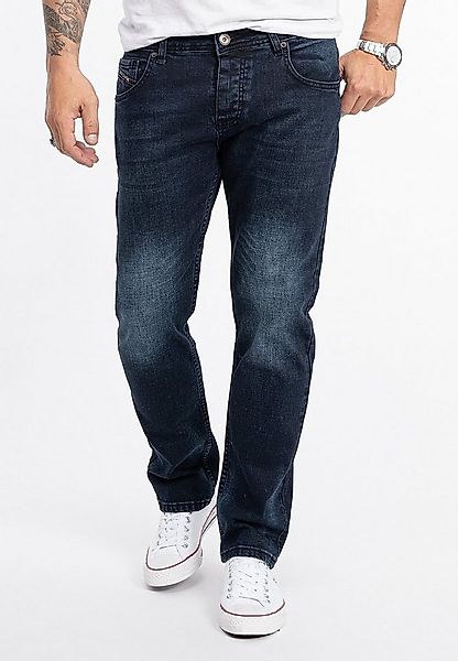 Rock Creek Straight-Jeans Herren Jeans Stonewashed Blau RC-2278 günstig online kaufen