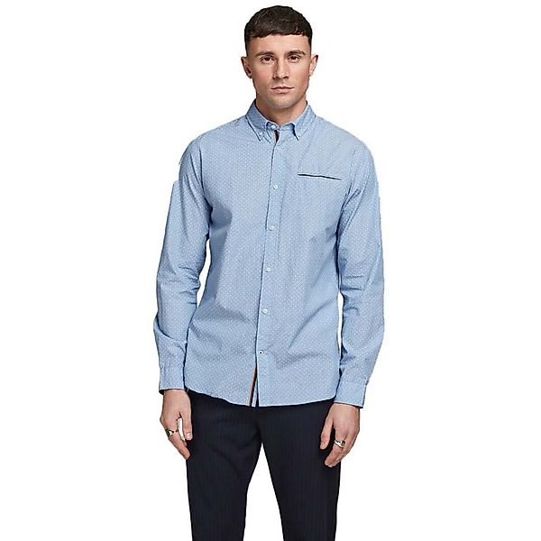 Jack & Jones Thomas Detail Langarm Hemd M Cashmere Blue / Slim Fit günstig online kaufen