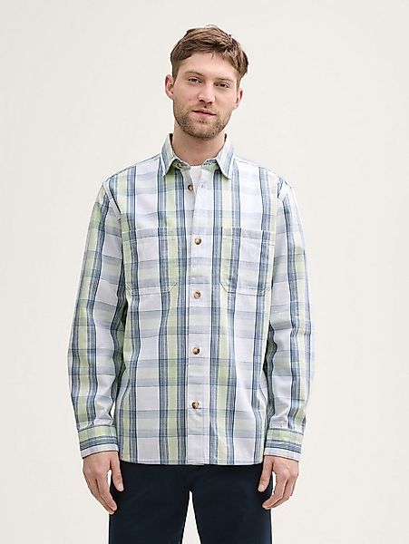 TOM TAILOR Langarmhemd Blusen & Shirts Overshirt mit Karomuster günstig online kaufen