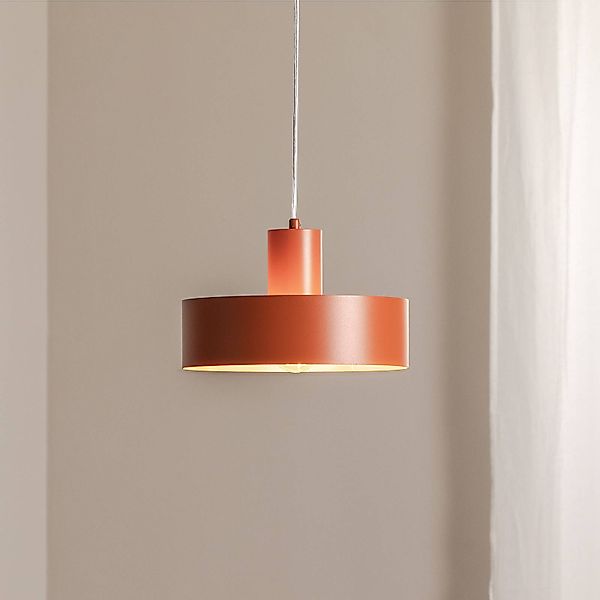 Hängeleuchte Rif M, ziegelrot, 1-flammig, Ø 25 cm, Stahl günstig online kaufen