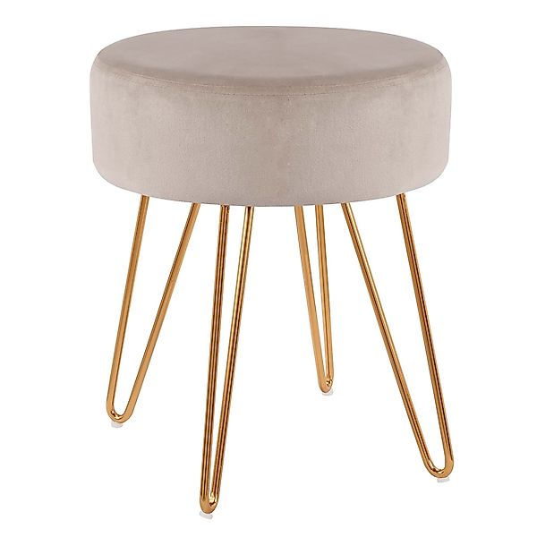 Duhome Hocker, Sitzhocker Rund Hocker Samt günstig online kaufen