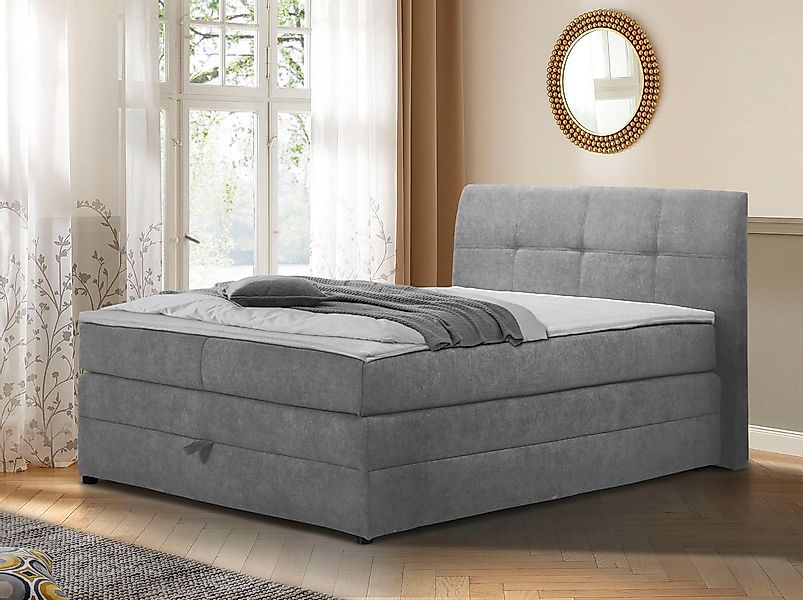 Home affaire Boxspringbett Finja, besonders komfortable Liegehöhe, mit prak günstig online kaufen