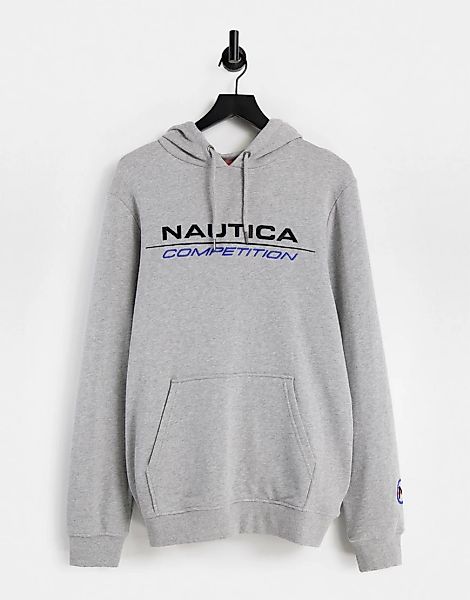 Nautica – Competition Convoy – Kapuzenpullover mit Logo in Grau günstig online kaufen