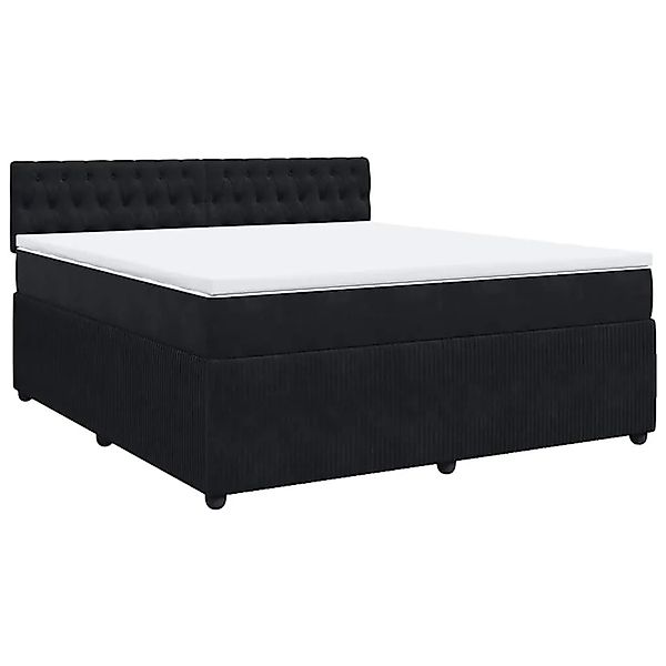 vidaXL Boxspringbett mit Matratze Schwarz 180x200 cm Samt 3287814 günstig online kaufen