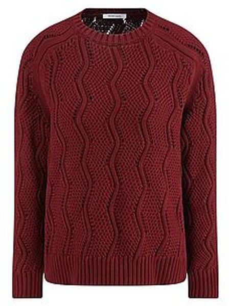 Rundhals-Pullover aus 100% SUPIMA-Baumwolle Peter Hahn rot günstig online kaufen