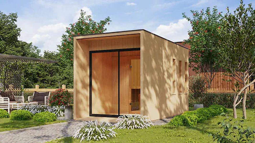 Karibu Saunahaus »»Matheo« naturbelassen« Set günstig online kaufen