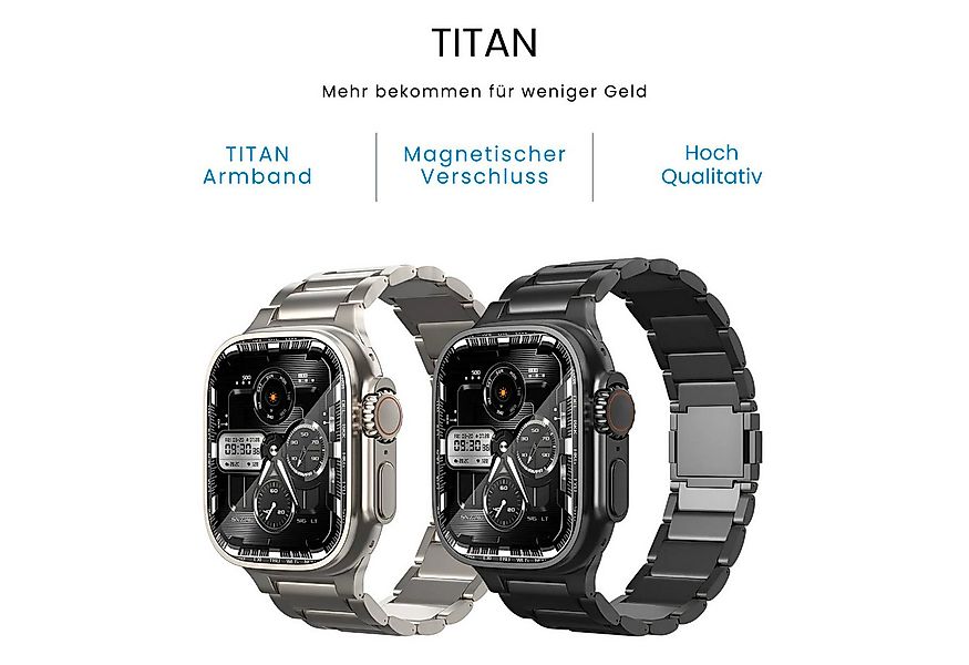 S&T Design Smartwatch-Armband Armband Titan für Apple Watch Magnetisch, Pre günstig online kaufen