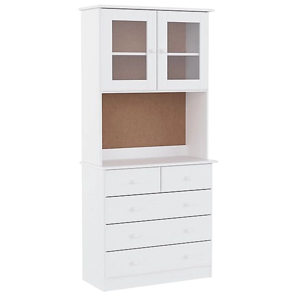 vidaXL Highboard ALTA Weiß 77x35x165 cm Massivholz Kiefer 3187780 günstig online kaufen