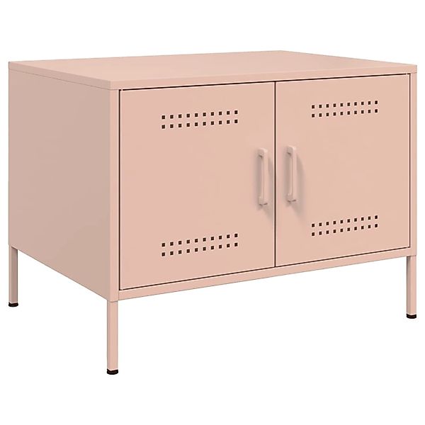 vidaXL Couchtisch Rosa 68x50x50,5 cm Kaltgewalzter Stahl günstig online kaufen