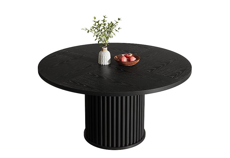 Tribesigns Esstisch Esstisch Rund, 120cm Esstisch Schwarz für 4 Personen, E günstig online kaufen