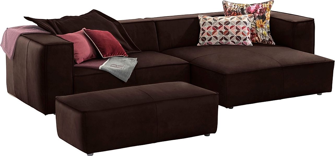 W.SCHILLIG Ecksofa "around-the-block", (Spar-Set), inklusive Hocker, mit el günstig online kaufen