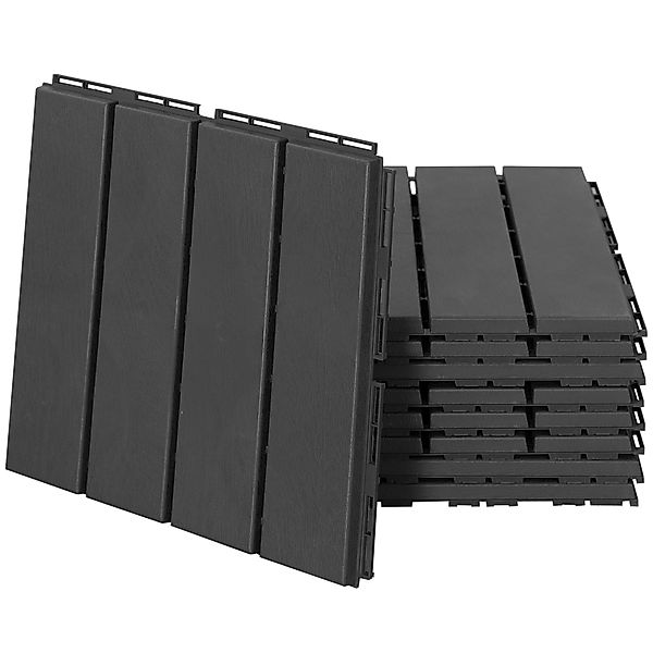 Outsunny Klickfliesen Balkon Patio 30 x günstig online kaufen