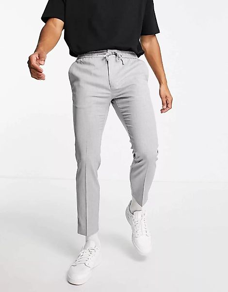Topman – Elegante Jogginghose mit engem Schnitt in Grau günstig online kaufen
