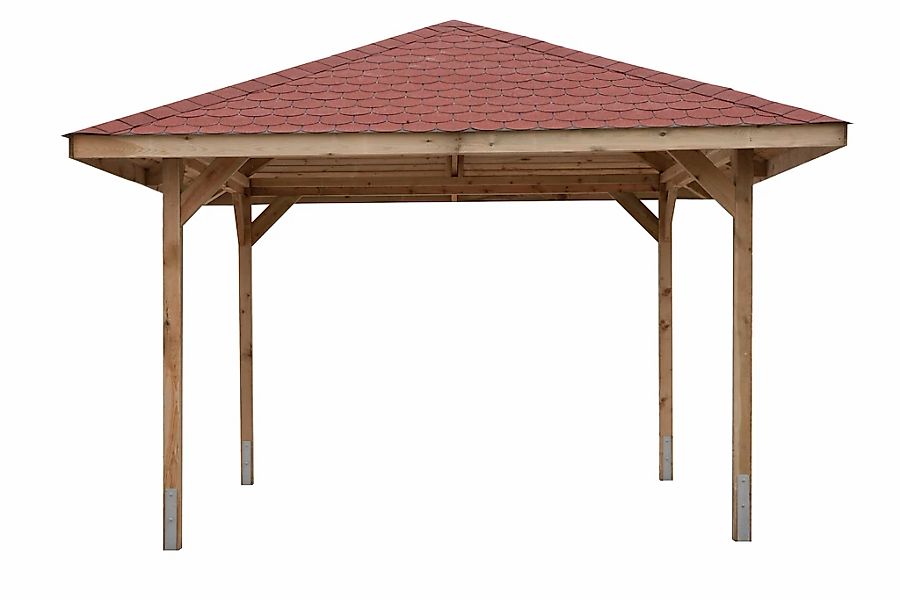 weka Pavillon "Paradies 2" BxT: 380x380 cm, inkl. Dachschindeln und Pfosten günstig online kaufen