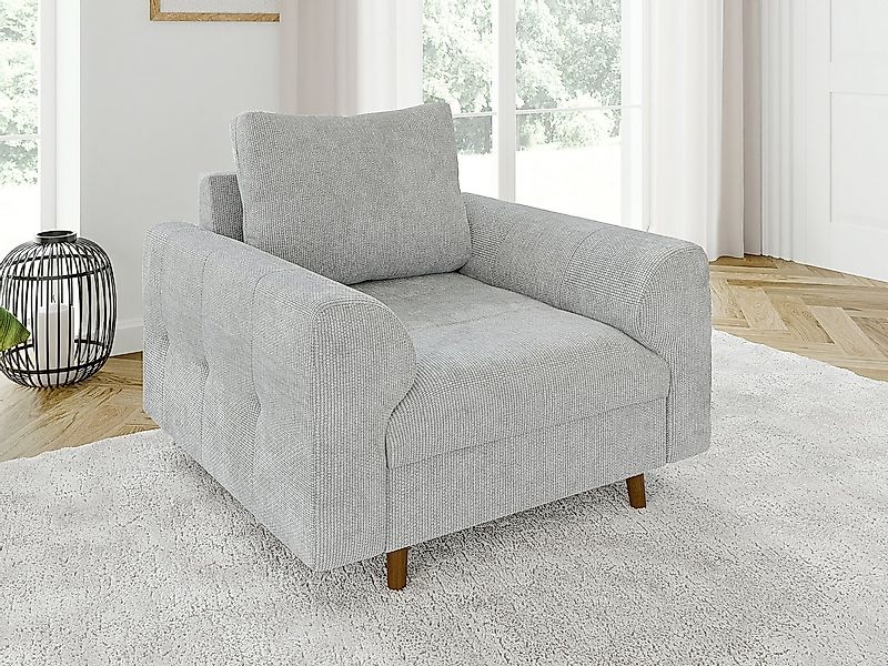 S-Style Möbel Sessel Kristian mit Holzfüßen im skandinavischen Stil aus Che günstig online kaufen