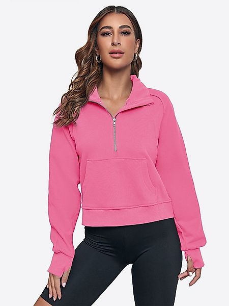 Imily Bela Sweatshirt Damen Langarm Pullover mit halbem Reißverschluss (Pac günstig online kaufen