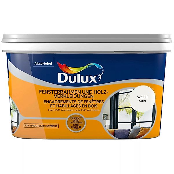 Dulux Fresh Up Lack für Fensterrahmen und Holzverkleidungen Satin Weiß 2 l günstig online kaufen