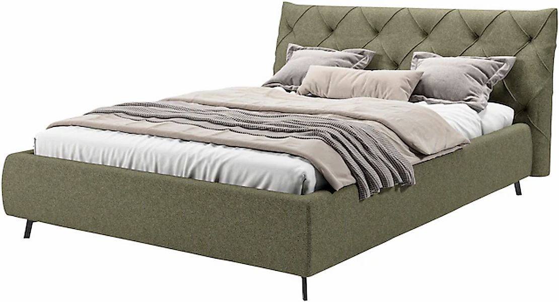 Leonique Polsterbett "Elloree, in 4 Breiten bis 200cm, auch in Leder", Kopf günstig online kaufen