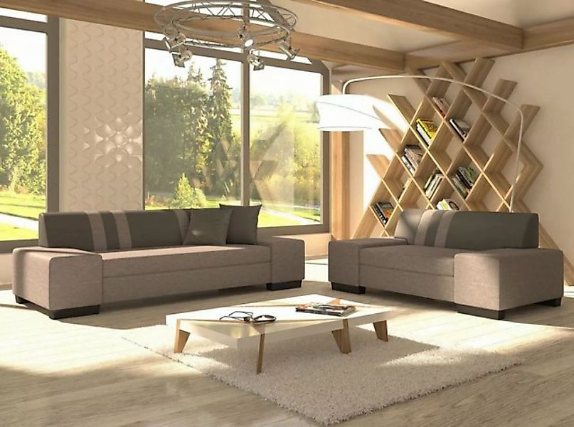 JVmoebel Sofa Premium dunkelgraue Sofagarnitur 3+2 Sitzer luxus Couch Set N günstig online kaufen