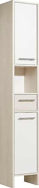 Saphir Hochschrank "Quickset 350 Badschrank 33 cm breit, 2 Türen, 1 Schubla günstig online kaufen
