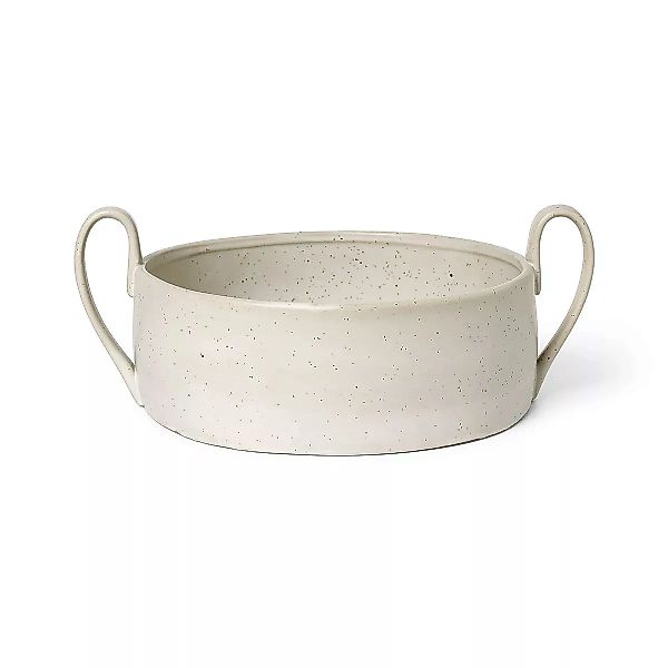 Schale Flow keramik weiß / ø 25 cm - Porzellan - Ferm Living - Weiß günstig online kaufen