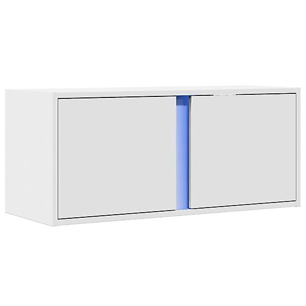 vidaXL TV-Wandschrank mit LED-Beleuchtung Weiß 80x31x35 cm 852257 günstig online kaufen