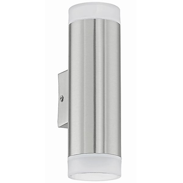 EGLO Wandleuchte "RIGA-LED Wandlampe, GU10, IP54, Edelstahl und Kunststoff, günstig online kaufen