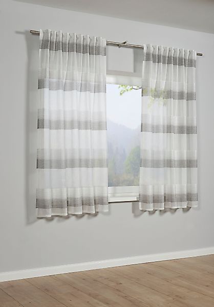 Sehlbach Gardine "Schal Blockstreifen" Schlaufen 1 Stk. tlg. mit Gardinenba günstig online kaufen