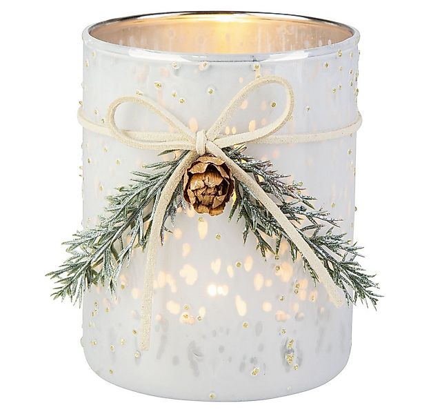 MICA Windlicht Windlicht - gefrostet - weiß - ca. 8 x 10 cm günstig online kaufen