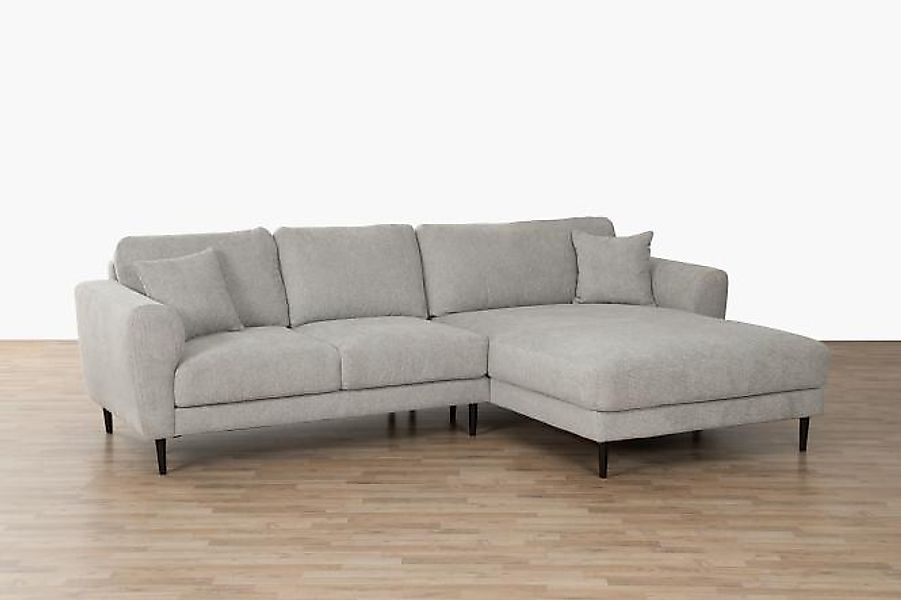 Ecksofa inkl. 2 Zierkissen ca 287x186 cm Grau günstig online kaufen