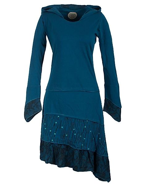 Vishes Jerseykleid Lagenlook Patchworkkleid mit Zipfelkapuze, günstig online kaufen