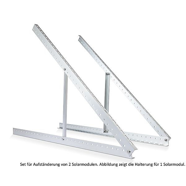 Vale Balkonkraftwerk-Aufständerungs-Set für Ebene Flächen Alugrau 118 cm günstig online kaufen