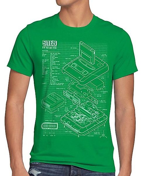 style3 T-Shirt SNES Blaupause 16-Bit Videospiel günstig online kaufen