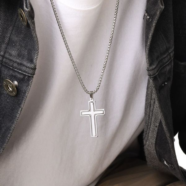 KARMA Kreuzkette Herrenkette Halskette mit Anhänger günstig online kaufen