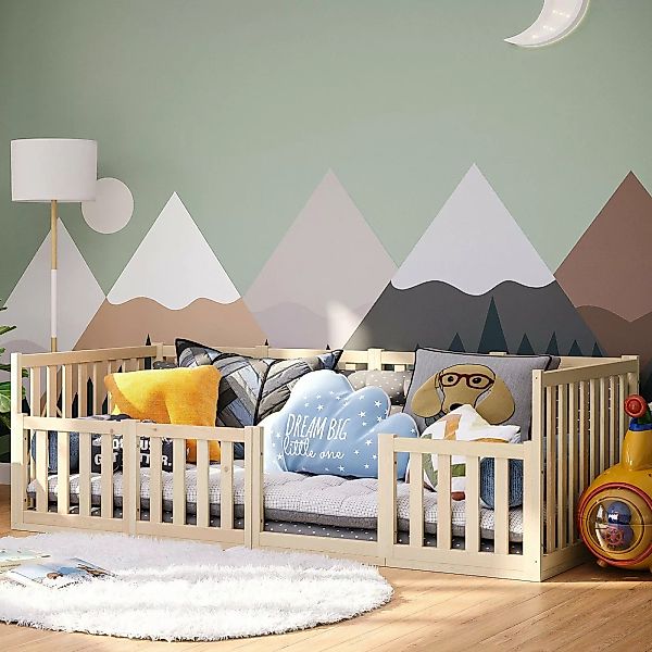 Bellabino Kinderbett Cuvo (Bodenbett 90x200 cm, inkl. Lattenrost), Montesso günstig online kaufen