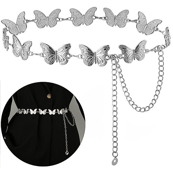 RWEUOQ Kettengürtel Schmetterling Kettengürtel, verstellbarer Metall günstig online kaufen