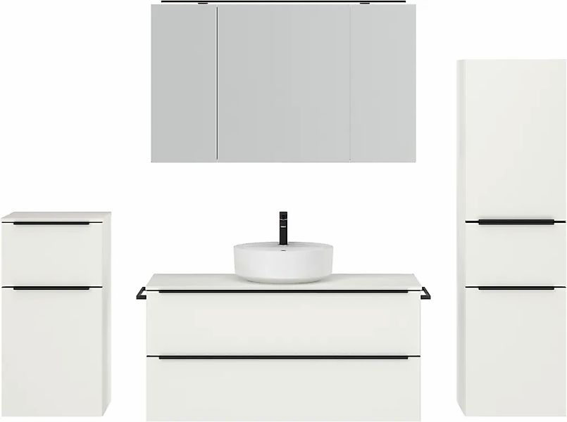 nobilia Badmöbel-Set "Alvene" vormontiert, mit Soft-Close, 4 Stk. tlg. günstig online kaufen