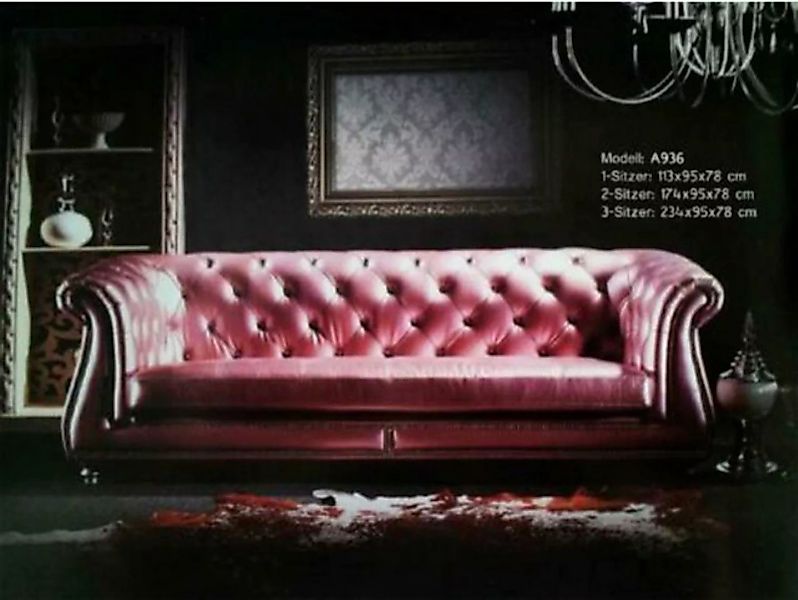 JVmoebel Chesterfield-Sofa, Chesterfield Extra Klasse Sofa Couch Garnitur P günstig online kaufen