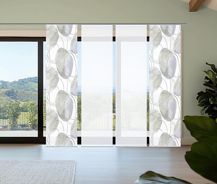 HOME in green Schiebegardine "ELLRIK" Paneelwagen 4 Stk. tlg. Bambusoptik, günstig online kaufen