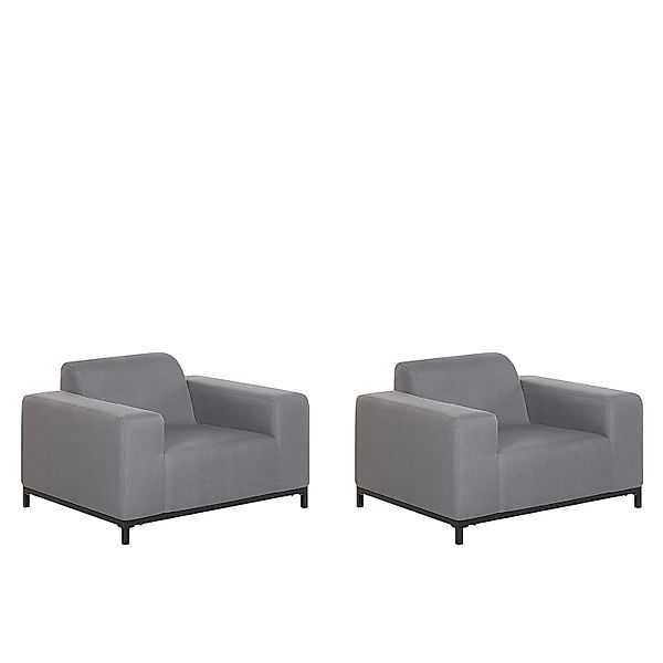 Beliani Sessel Grau Schwarz 84x105x68 günstig online kaufen