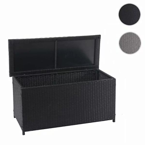 HWC Mendler Poly-Rattan Kissenbox Truhe Basic schwarz 63x135x52cm 320l günstig online kaufen
