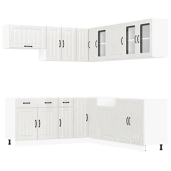 vidaXL 11-Tlg Küchenschrank-Set Lucca Hochglanz-Weiß Holzwerkstoff 3314923 günstig online kaufen