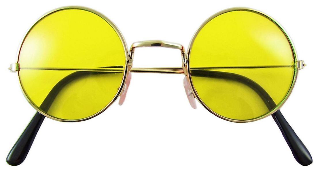Das Kostümland Verkleidungsmaske Lennon Brille Nickelbrille, Gelb günstig online kaufen