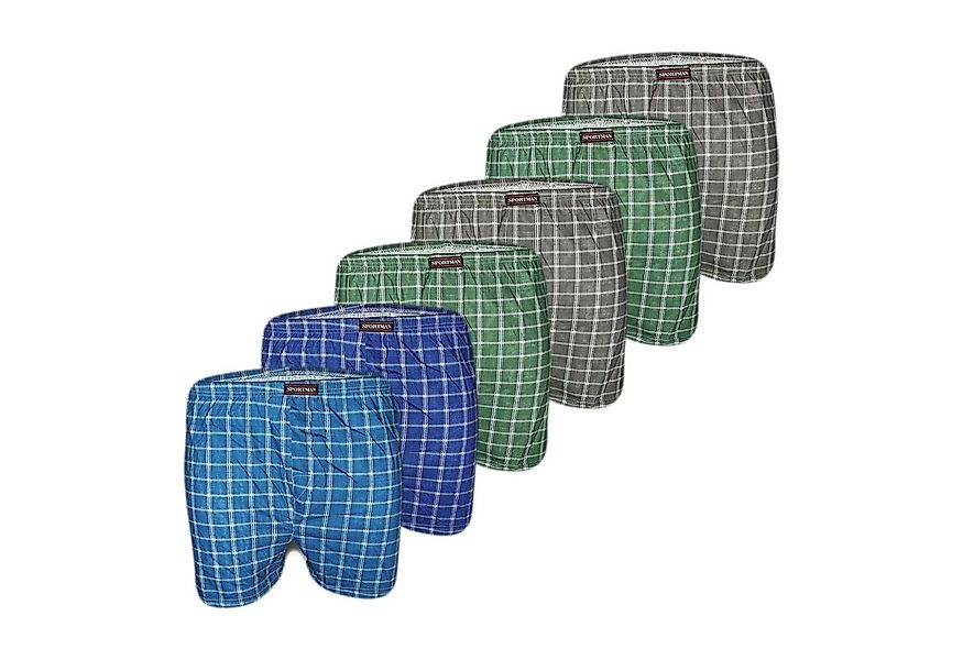 TEXEMP Boxershorts 6er Pack Herren Boxershorts Unterhosen Baumwolle Unterwä günstig online kaufen