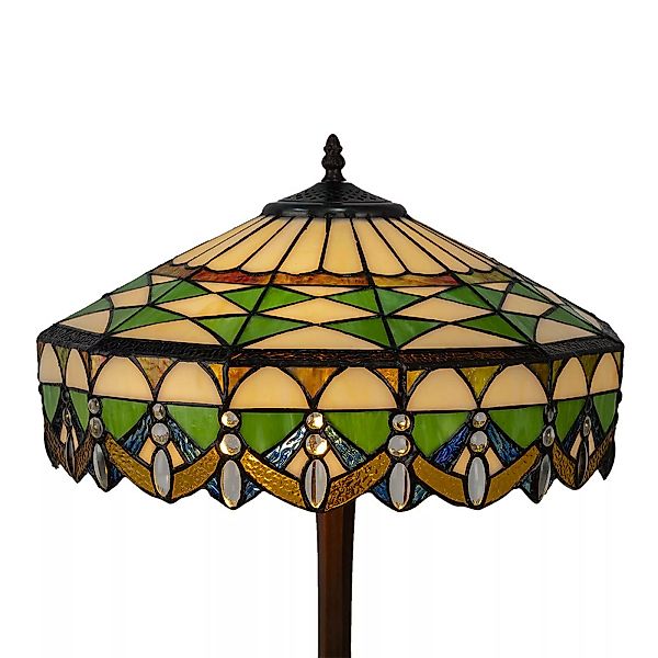 Tischleuchte 5LL-6086 in Grün, Tiffany-Design günstig online kaufen