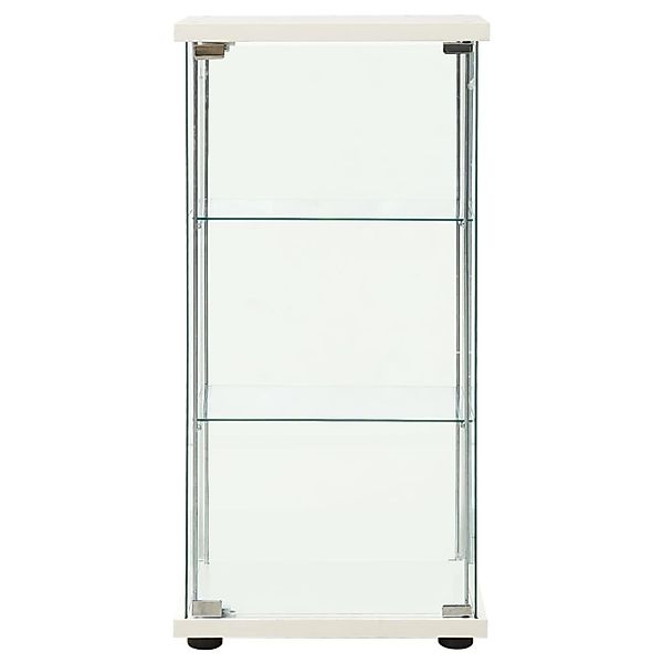 vidaXL Vitrine Vitrine Regal Vitrinenschrank Hartglas Weiß günstig online kaufen