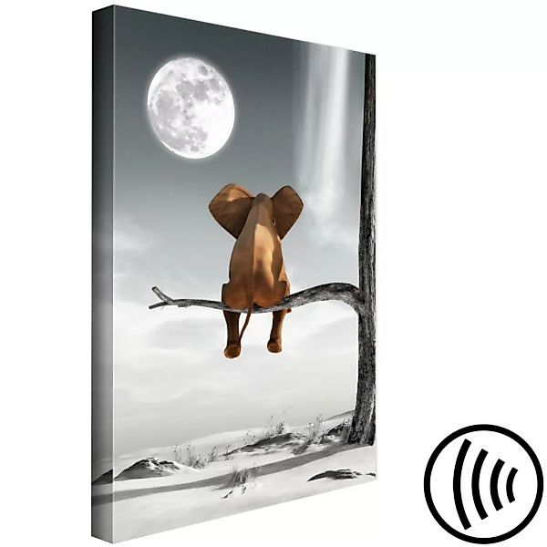 Wandbild Elephant and Moon (1 Part) Vertical XXL günstig online kaufen