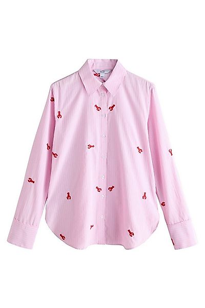 Next Langarmhemd Langarm-Bluse mit Stickerei (1-tlg) günstig online kaufen
