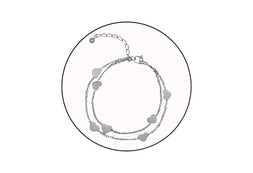 GOLDKLEIN Armband Edelstahl Schmuck Herz Armkette, Damen, inkl. Geschenkbox günstig online kaufen